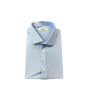 Collars & Co Dress Collar Featherweight Blue Check Men's Polo Size XL NWOT